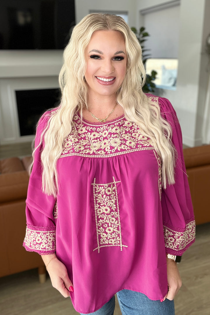 Rodeo Queen Embroidered Blouse