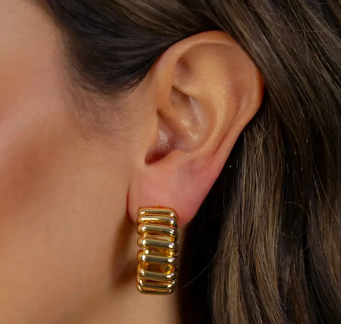 Accordion Hoop Earrings