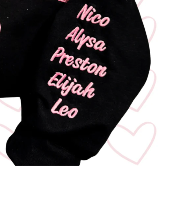 CUSTOM GLITTER APPLIQUE NAME SWEATSHIRT