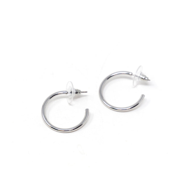 Super Hoops - Wholesale Joyce 1 inch Hoops Silver 