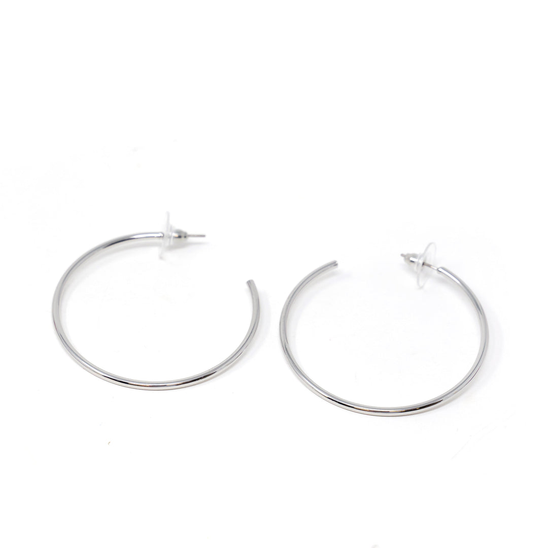 Super Hoops - Wholesale Joyce 2 Inch Hoops Silver 