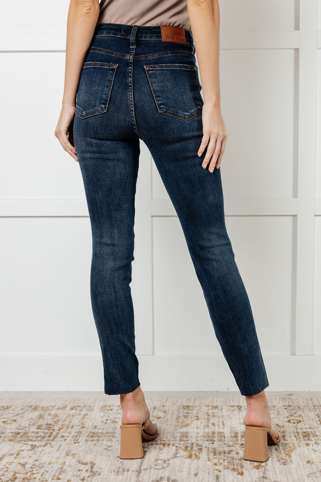 Judy Blue- Tessa High Rise Control Top Step Hem Skinny Jeans