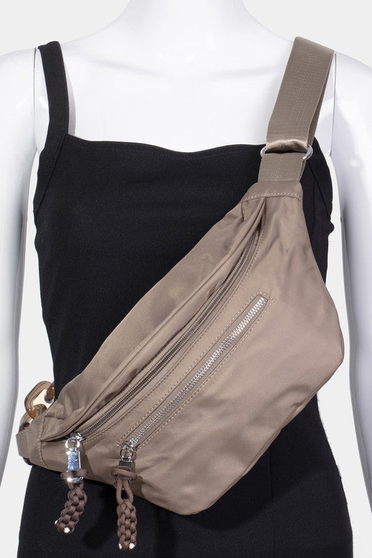 Fame Nylon Crossbody Bag with Adjustable Strap