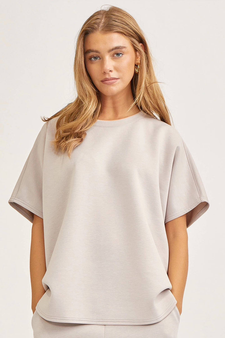 Poncho Top + Bell Bottom Travel Modal Set-PLUS SIZES