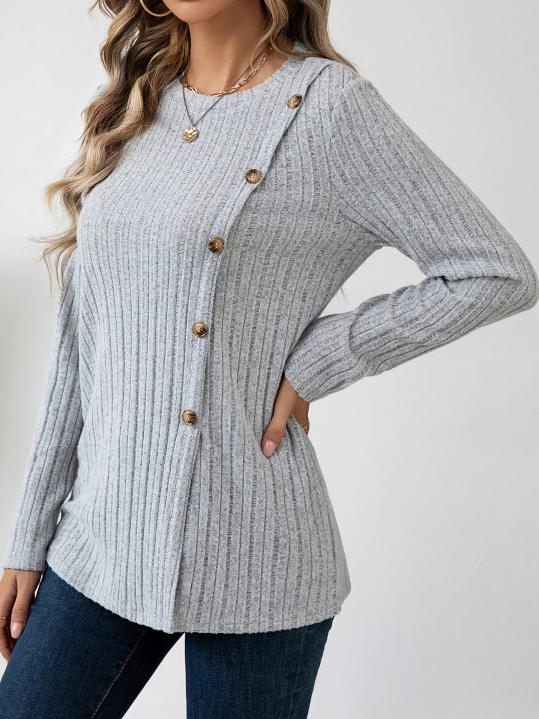 Round Neck Long Sleeve Shirt