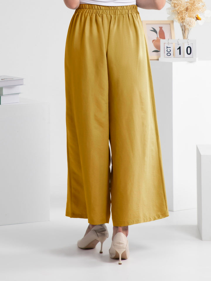 FAM-FAM Wide Leg Elastic Waist Pants