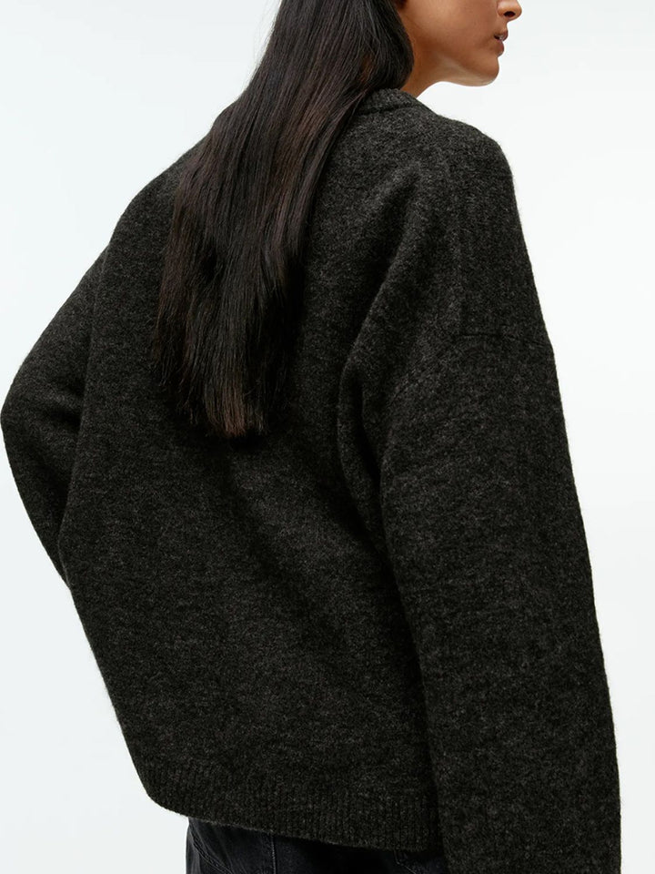 Round Neck Drop Shoulder Sweater