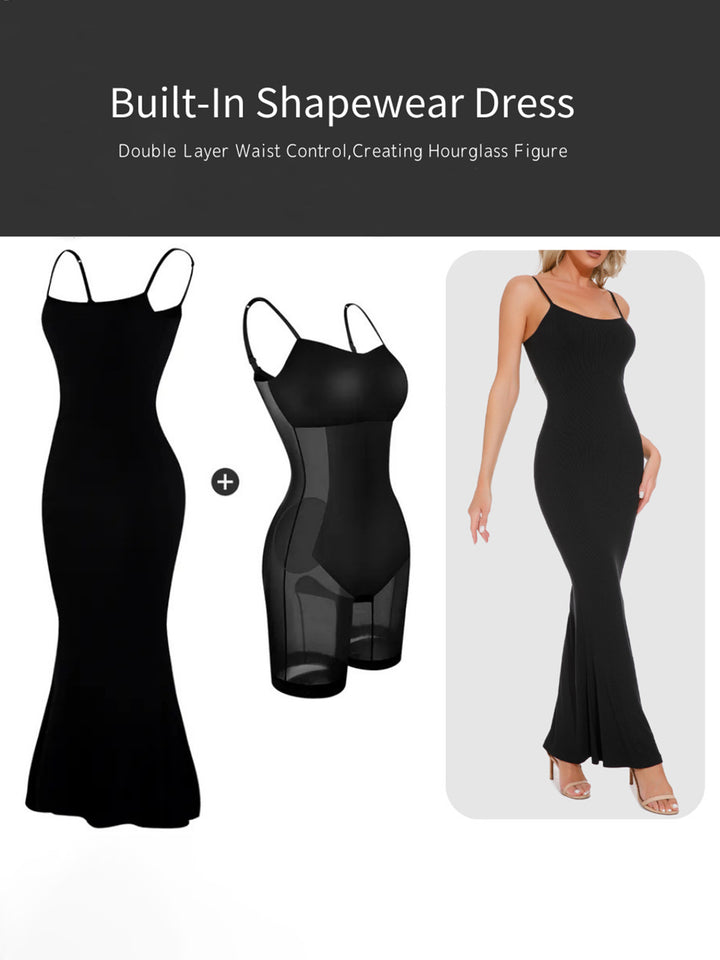 Sleeveless Maxi Dress Built-In Shapewear