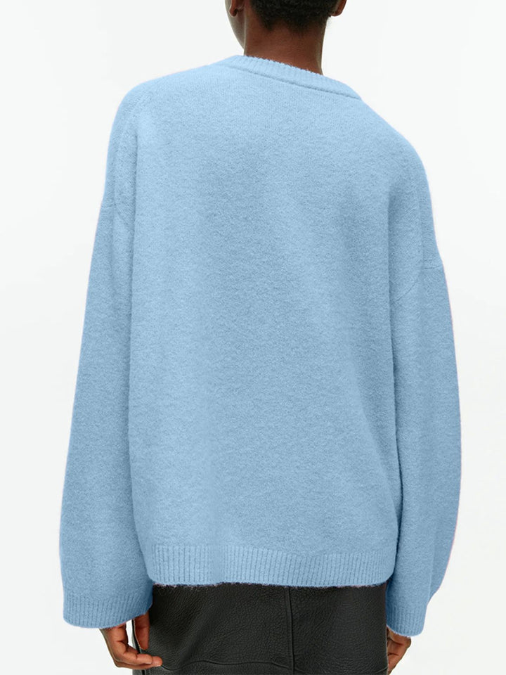 Round Neck Drop Shoulder Sweater