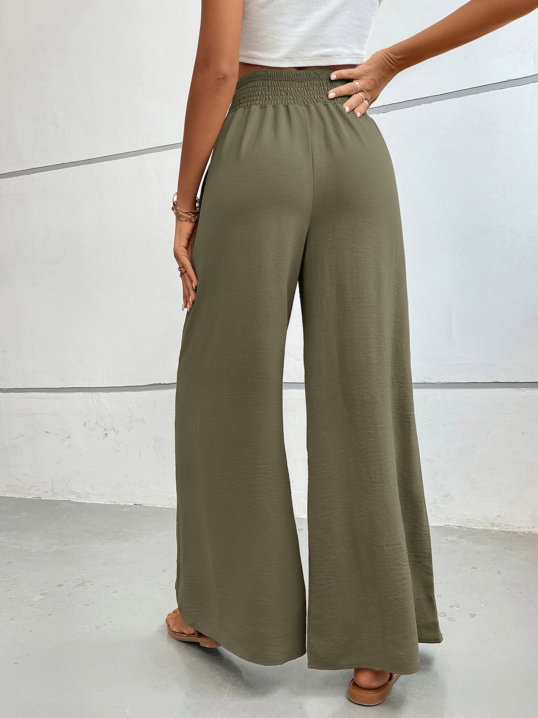 Perfee Wide Leg Pants with Pockets