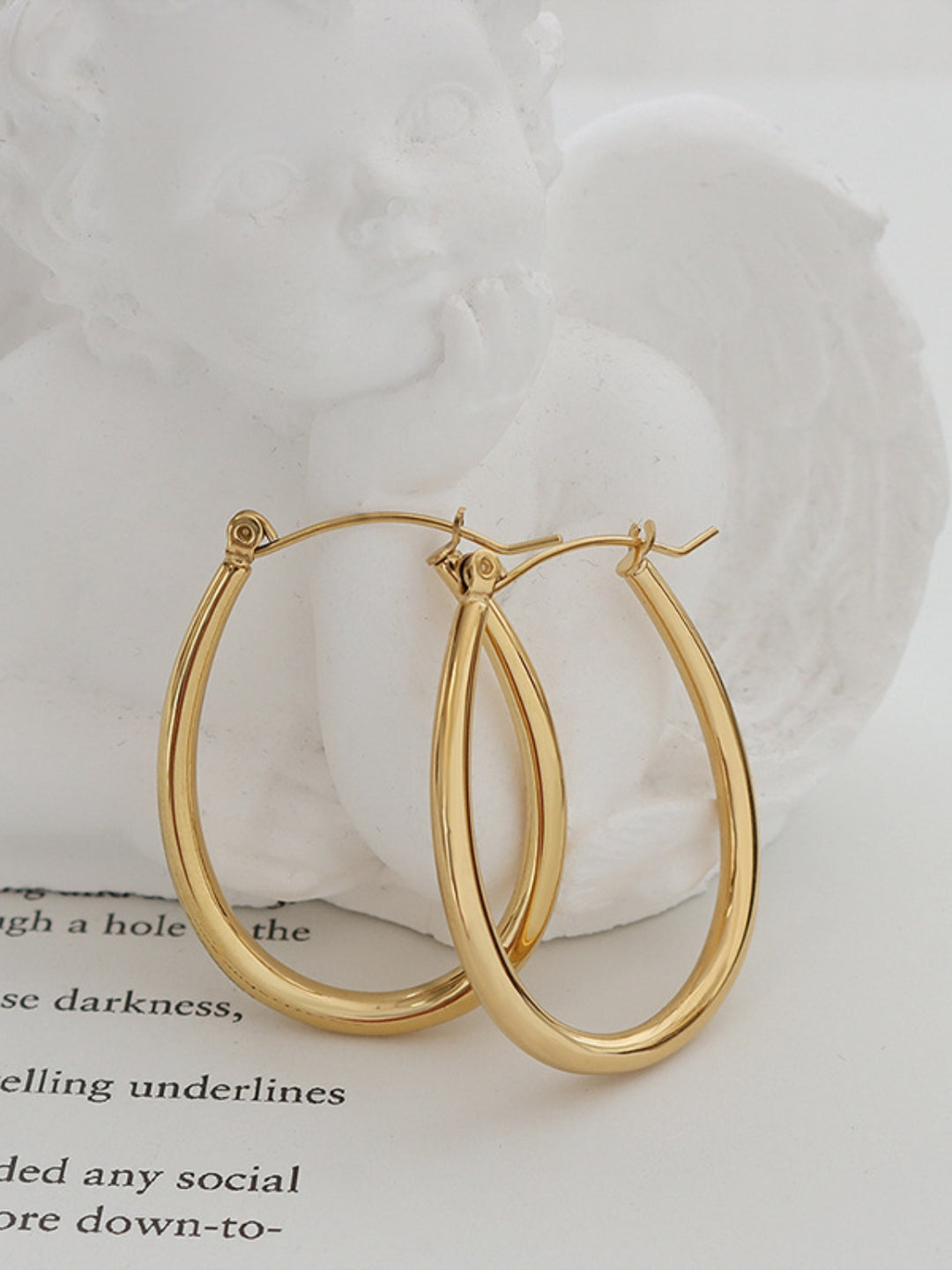 18K Gold-Plated Titanium Steel Earrings