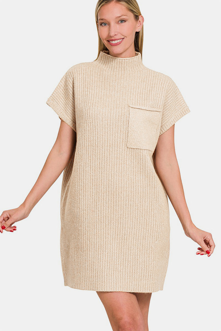 Gia Short Sleeve Sweater Mini Dress