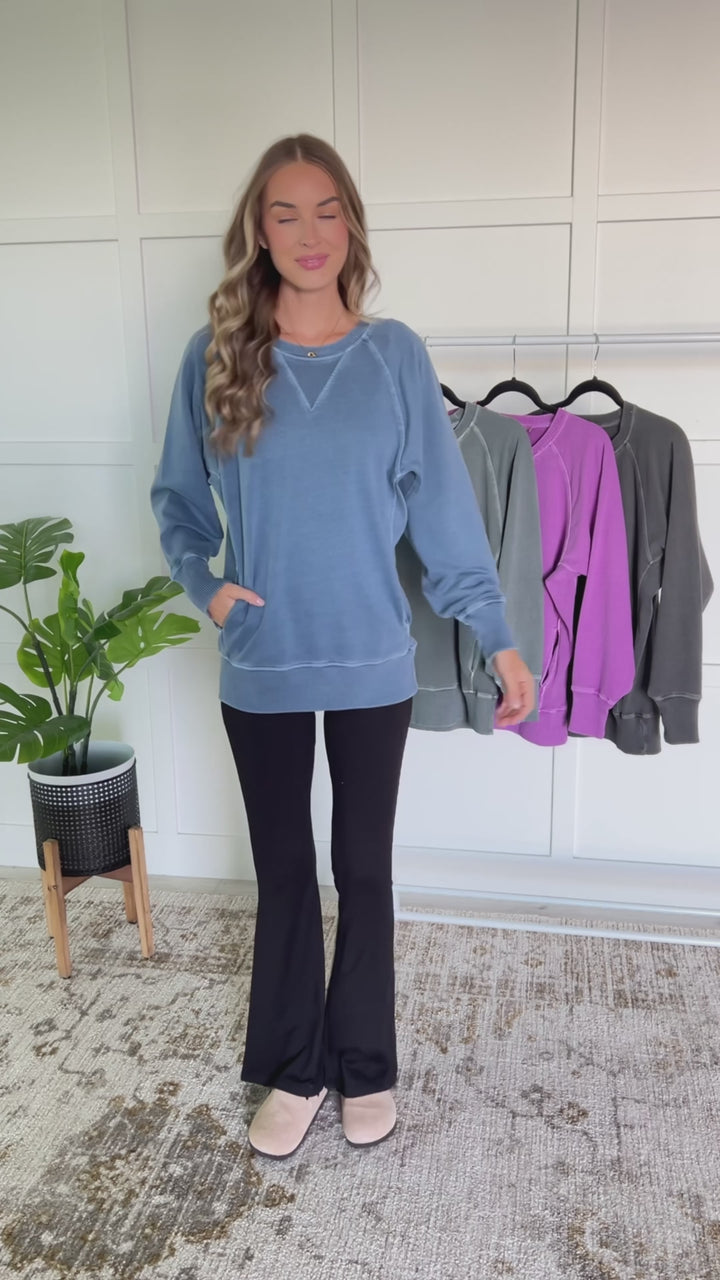 Hands Down Favorite Sweatshirt in Ash Jade