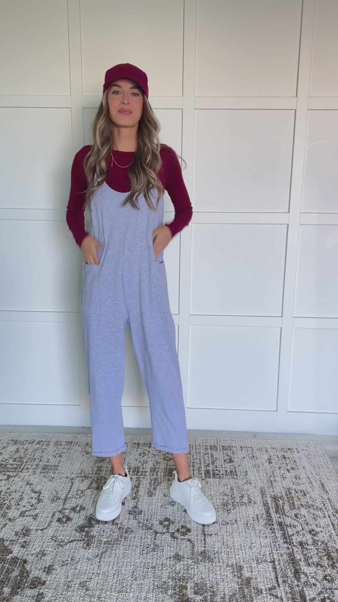 Totally Me Spaghetti Strap Jumpsuit in Heather Grey