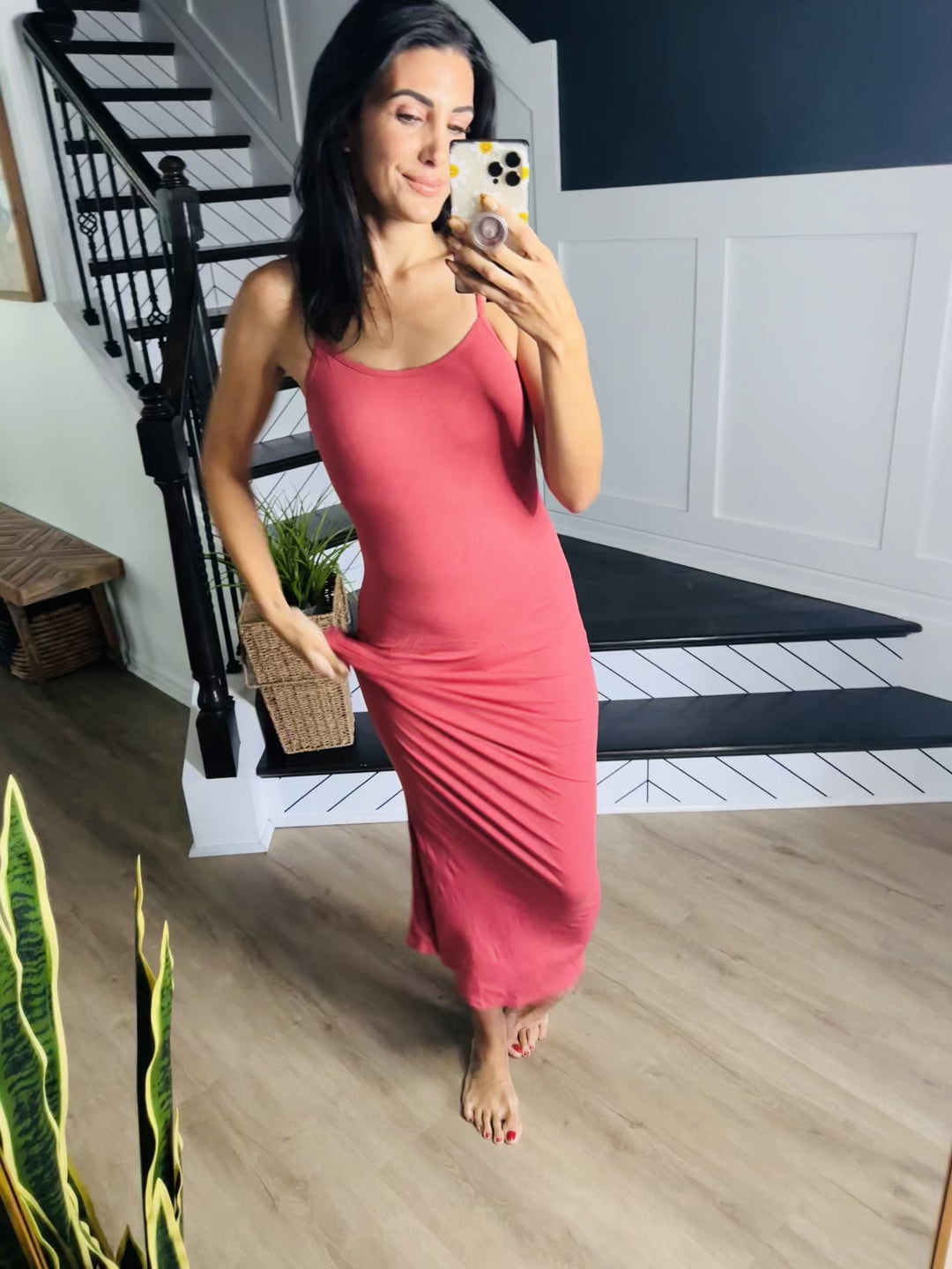 Sleeveless Maxi Dress Built-In Shapewear