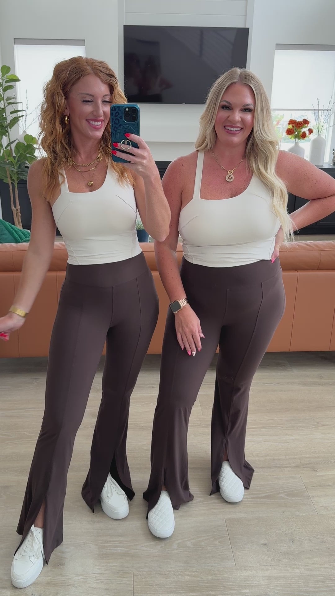 Stamina Stride Flare Leggings in Espresso