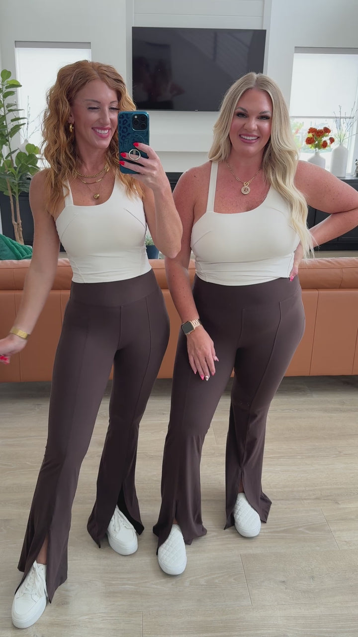 Stamina Stride Flare Leggings in Espresso