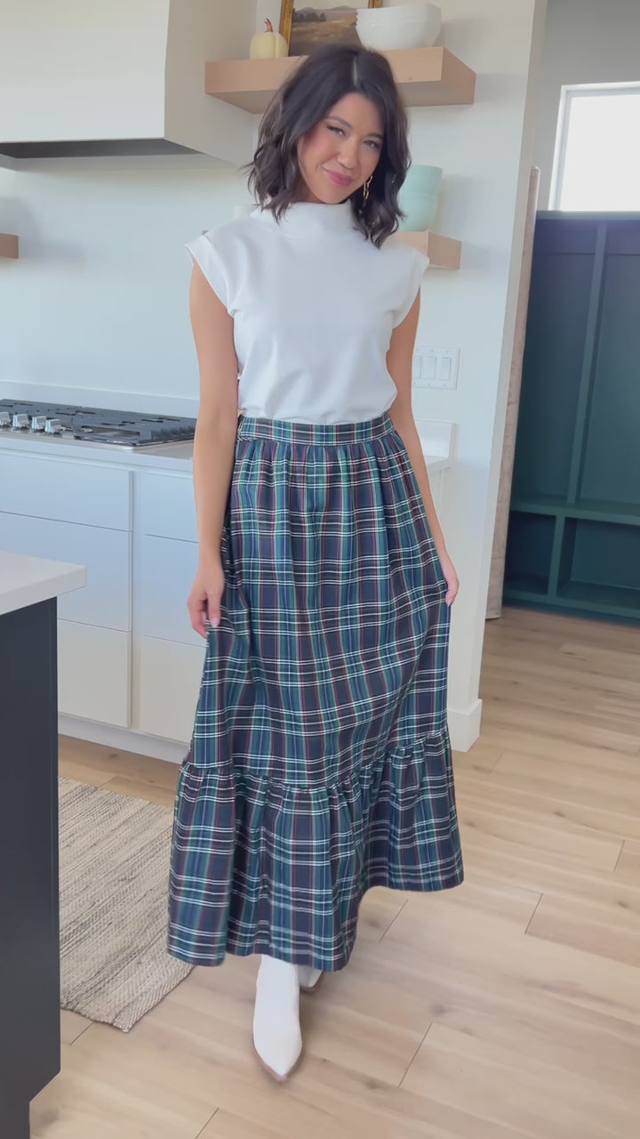 Plaid Perfection Maxi Skirt