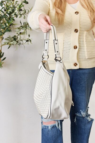 Weaved Vegan Leather Handbag