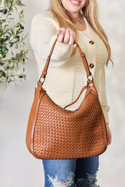 Weaved Vegan Leather Handbag