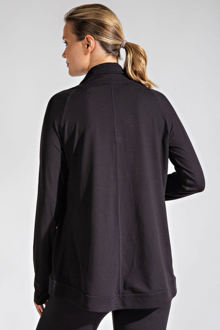 Janie Cowl Neck Asymmetric Jacket